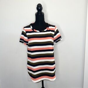 Ann Taylor Multi Color Short Sleeve Top